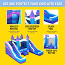 16FT Pink Castle Bounce House Combo With Double Water Slide (SAK84027) by SAKSBY WHOLESALE
