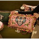 GobekUsa Cat Print Velvet Throw Pillow Case Luxury Cushion Hand Made