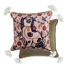GobekUsa Cat Print Velvet Throw Pillow Case Luxury Cushion Hand Made