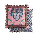 GobekUsa Cat Print Velvet Throw Pillow Case Luxury Cushion Hand Made