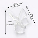 Pink & clear crystal butterfly figurine bedroom decor ornament by Decorbites