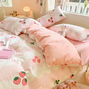 GobekUsa Cotton Cartoon Printed Bed Set with Non-Fading Floral Patterns for Adults