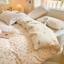 GobekUsa Cotton Cartoon Printed Bed Set with Non-Fading Floral Patterns for Adults