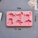 Pink dino silicone cake mold kitchen baking tray by Decorbites