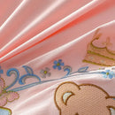 GobekUsa French Embroidered Cotton Bed Skirt Set with Ruffled Edges