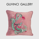 GobekUsa Dragon Velvet Pillow Cover 48x48 Pink Outdoor Decor for Couch Bed