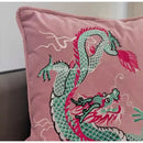 GobekUsa Dragon Velvet Pillow Cover 48x48 Pink Outdoor Decor for Couch Bed