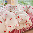 GobekUsa Pink Floral Bedding Set - Queen Size