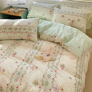 GobekUsa Pink Floral Bedding Set - Queen Size