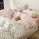 GobekUsa Pink Floral Bedding Set - Queen Size