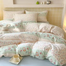GobekUsa Double Layer Yarn Bedspread Set King/Queen Breathable Comfortable Bedding