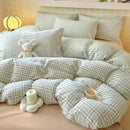 GobekUsa Double Layer Yarn Bedspread Set King/Queen Breathable Comfortable Bedding