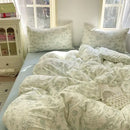 GobekUsa Double Layer Yarn Bedspread Set King/Queen Breathable Comfortable Bedding