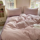GobekUsa Double Layer Yarn Bedspread Set King/Queen Breathable Comfortable Bedding
