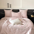 GobekUsa Jacquard 100s Egyptian Cotton Bedding Set: King Queen Ru Size Sheet Blanket Pillowcase