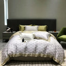GobekUsa Eucalyptus Lyocell Flowers Duvet Set with Sheet & Pillowcases
