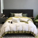 GobekUsa Eucalyptus Lyocell Flowers Duvet Set with Sheet & Pillowcases