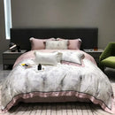 GobekUsa Eucalyptus Lyocell Flowers Duvet Set with Sheet & Pillowcases