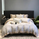 GobekUsa Eucalyptus Lyocell Flowers Duvet Set with Sheet & Pillowcases