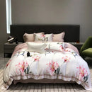 GobekUsa Eucalyptus Lyocell Flowers Duvet Set with Sheet & Pillowcases