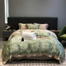 GobekUsa Eucalyptus Lyocell Flowers Duvet Set with Sheet & Pillowcases