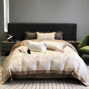 GobekUsa Eucalyptus Lyocell Flowers Duvet Set with Sheet & Pillowcases