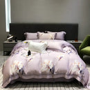 GobekUsa Eucalyptus Lyocell Flowers Duvet Set with Sheet & Pillowcases