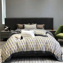 GobekUsa Eucalyptus Lyocell Flowers Duvet Set with Sheet & Pillowcases