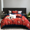 GobekUsa Eucalyptus Lyocell Flowers Duvet Set with Sheet & Pillowcases