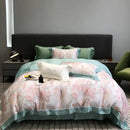 GobekUsa Eucalyptus Lyocell Flowers Duvet Set with Sheet & Pillowcases