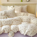 GobekUsa Jacquard Double-Layer Yarn Fitted Sheet Set - Cloud Touch Soft Skin-Friendly Bedroom Decor