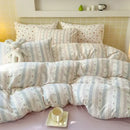 GobekUsa Jacquard Double-Layer Yarn Fitted Sheet Set - Cloud Touch Soft Skin-Friendly Bedroom Decor