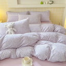 GobekUsa Jacquard Double-Layer Yarn Fitted Sheet Set - Cloud Touch Soft Skin-Friendly Bedroom Decor