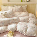 GobekUsa Jacquard Double-Layer Yarn Fitted Sheet Set - Cloud Touch Soft Skin-Friendly Bedroom Decor