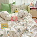 GobekUsa Cozy Cartoon Printed Cotton Comforter Set for Adults