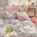 GobekUsa Cozy Cartoon Printed Cotton Comforter Set for Adults