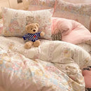 GobekUsa Cozy Cartoon Printed Cotton Comforter Set for Adults