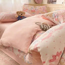 GobekUsa Cozy Cartoon Printed Cotton Comforter Set for Adults