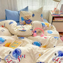 GobekUsa Cozy Cartoon Printed Cotton Comforter Set for Adults