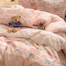 GobekUsa Cozy Cartoon Printed Cotton Comforter Set for Adults