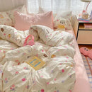 GobekUsa Cozy Cartoon Printed Cotton Comforter Set for Adults