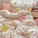 GobekUsa Cozy Cartoon Printed Cotton Comforter Set for Adults