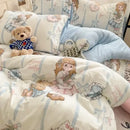 GobekUsa Cozy Cartoon Printed Cotton Comforter Set for Adults