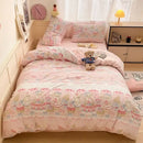 GobekUsa Cozy Cartoon Printed Cotton Comforter Set for Adults