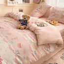 GobekUsa Cozy Cartoon Printed Cotton Comforter Set for Adults