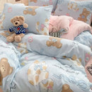 GobekUsa Cozy Cartoon Printed Cotton Comforter Set for Adults