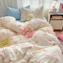 GobekUsa Cozy Cartoon Printed Cotton Comforter Set for Adults