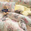 GobekUsa Cozy Cartoon Printed Cotton Comforter Set for Adults