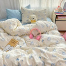 GobekUsa Cozy Cartoon Printed Cotton Comforter Set for Adults