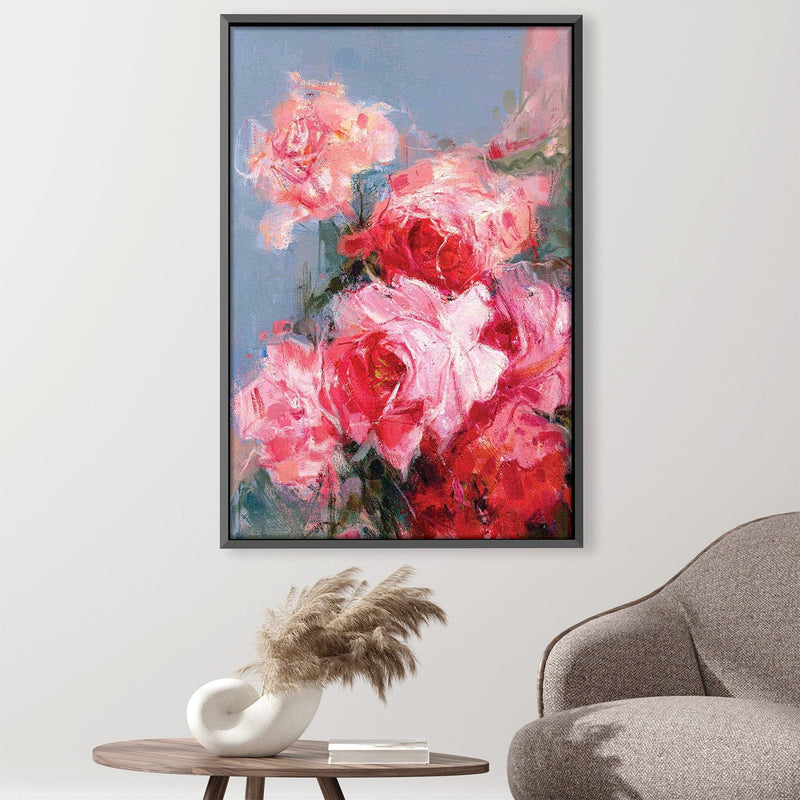 Pink Floral Oil Painting